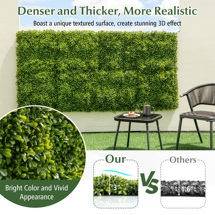 Dreamade 20" x 20" Artificial Boxwood Panels 12PCS, 33.3 Sq.ft Garden Privacy Fence Screen (Boxwood)