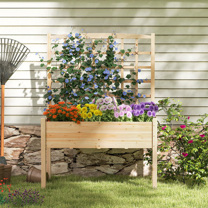 Dreamade Raised Garden Bed with Trellis
