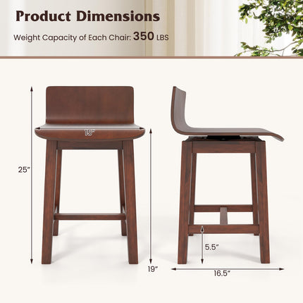 Dreamade 19" Swivel Dining Chairs Set of 2/4