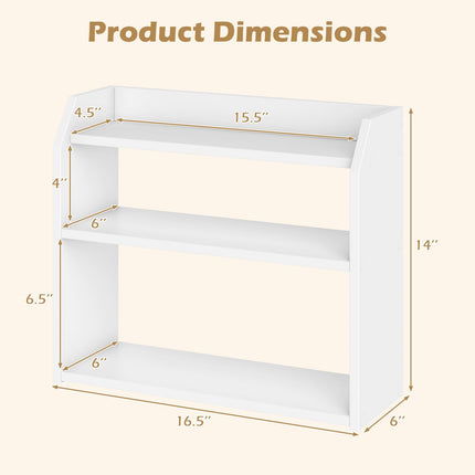 Dreamade 3-Tier Desktop Bookshelf Small Wood Countertop Organizer(1/2)