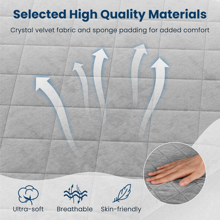 Dreamade Mattress Topper Cover, Soft Velvet Mattress Protector with Deep Pockets