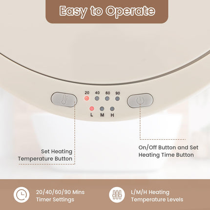 Dreamade 23L Tower Warmer Bucket - Luxury Spa Towel Warmer with 3-Level Heating