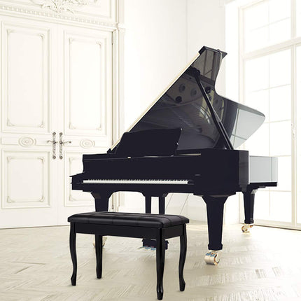 Dreamade Piano Bench PU Leather W/Padded Cushion and Music Storage