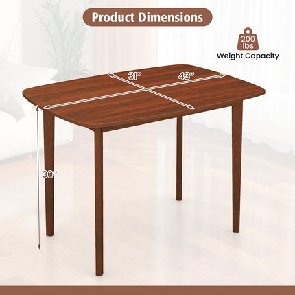 Dreamade 43" x 31" Dining Table with Rubber Wood Legs