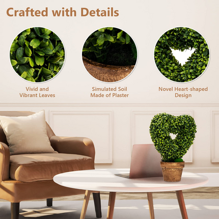 Dreamade 4 Pack Artificial Boxwood Topiary Trees - DreamadeUS