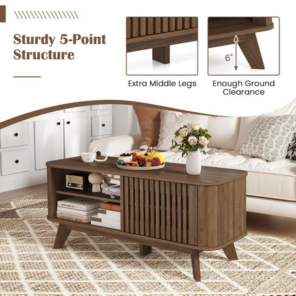 Dreamade Rectangle Coffee Table with Storage