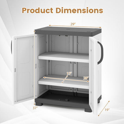 Dreamade Storage Cabinet with 2 Doors and Adjustable Shelves