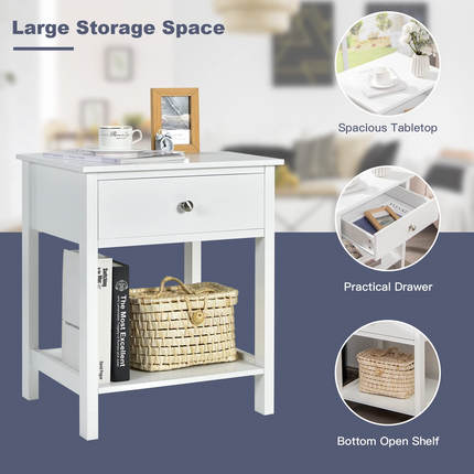 Multifunctional Bedside Sofa Side Table, Accent Home Furniture w/Stable Frame