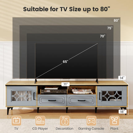 Dreamade Wood TV Stand for TVs up to 80"
