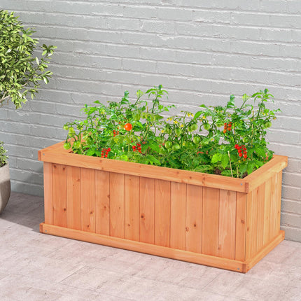 Dreamade Raised Garden Bed | 31”x14”x12” Wooden Planter Box with 4 Drainage Holes (1/2)