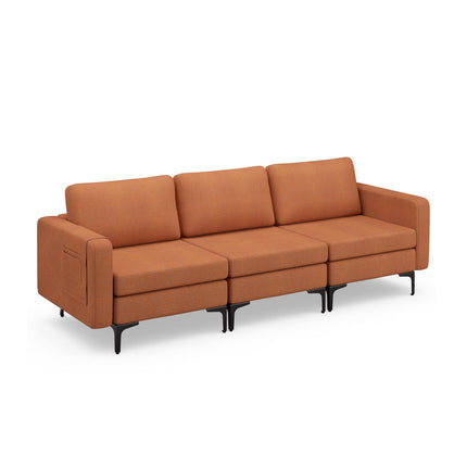 Dreamade 3 Seat Sectional Sofa Couch, 94.5" L Modular Sleeper