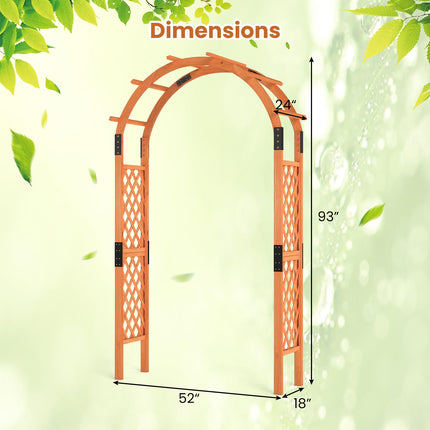 Dreamade 7.7FT Wooden Garden Arbor Trellis