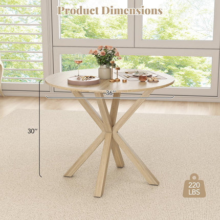 Dreamade Farmhouse Kitchen Table with Rubber Wood Legs