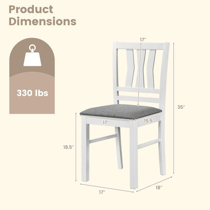 Dreamade Wood Dining Chairs Set of 2/4 with Slat Back