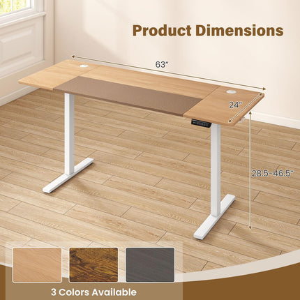 Dreamade 63 x 24 Inch Electric Standing Desk w/ 3 Memory Presets