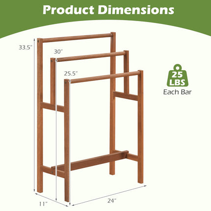 Dreamade 3-Tier Freestanding Wooden Towel Rack Stand
