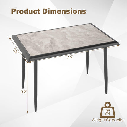 Dreamade 44" Dining Table with Food Grade Sintered Stone Tabletop