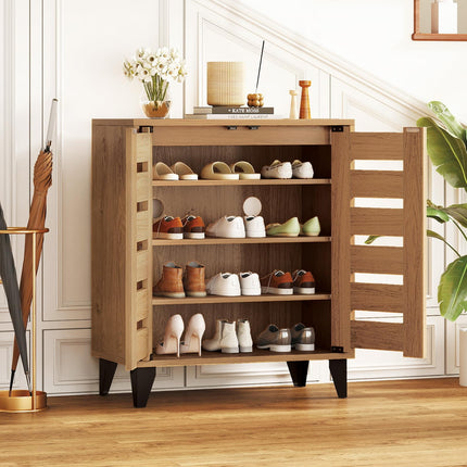 Dreamade Shoe Cabinet with Louvered Doors