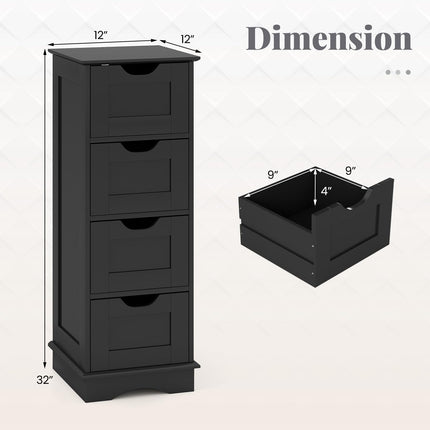 Dreamade Bathroom Storage Cabinet with 4 Drawers