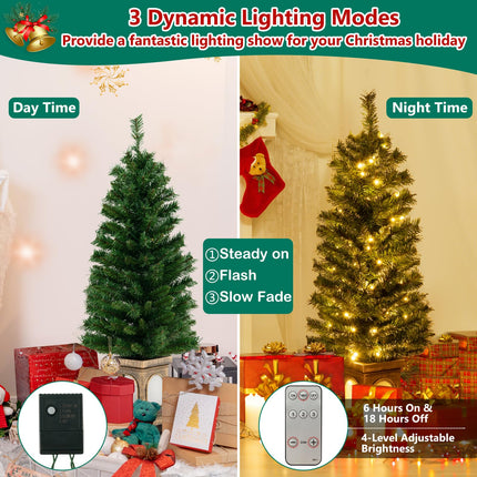 Dreamade 4ft Pre-Lit Christmas Tree for Entrances