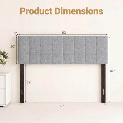 Dreamade Queen/Full Size Linen Upholstered Headboard