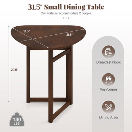 Dreamade 31.5" Folding Dining Table for 2-3 Drop Leaf Dinner Table