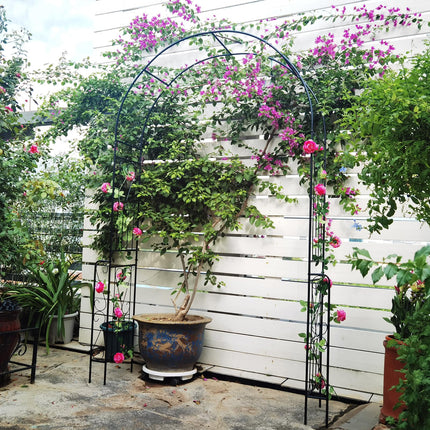 Dreamade Garden Arch Trellis - 7.9 ft Metal Arbor Pergola
