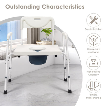 Dreamade 3-in-1 Bedside Commode Chair