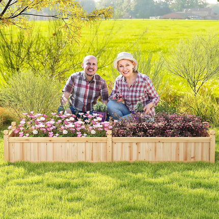 Dreamade Wood Raised Garden Bed with Corner Drainage
