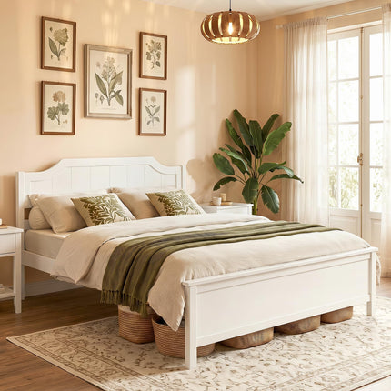 Dreamade Queen/Twin/King/Full Size Wooden Bed Frame with Headboard