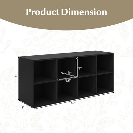 Dreamade Shoe Bench 8 Cubes, 40" Entryway Bench with Storage
