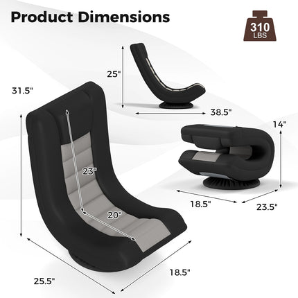 Dreamade Floor Chair with Back Support, 4-Position Adjustable Back, Lazy Sofa Chair, Meditation Chair