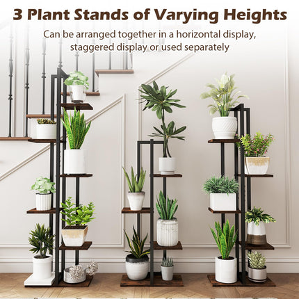 Dreamade 3 PCS Plant Stand Indoor Set