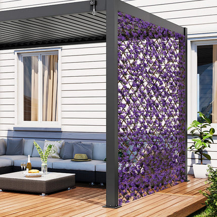 Dreamade Expandable Fence Privacy Screen - Decorative Faux Fencing Panel for Balcony