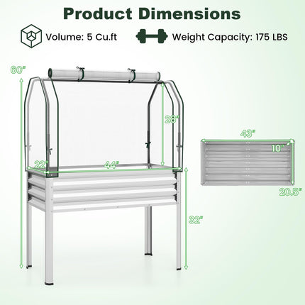 Dreamade Raised Garden Bed with Legs & Greenhouse Cover (1/2)
