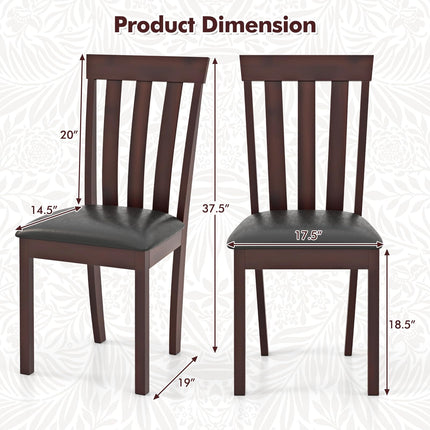 Dreamade Wood Dining Chair, Mid Century Dining Side Chairs for Kitchen, Dining Room, Restaurant