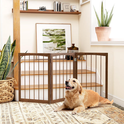 Dreamade Freestanding Dog Gate for Small Medium Dogs