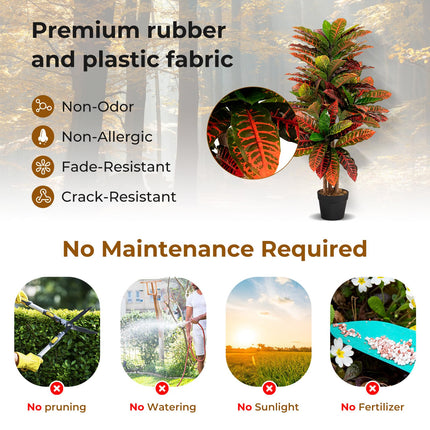 Dreamade Artificial Croton Palm Tree