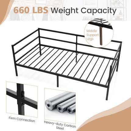 Dreamade Twin Size Metal Daybed Frame