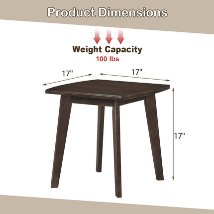 Dreamade Modern Square Side Table Set of 1/2