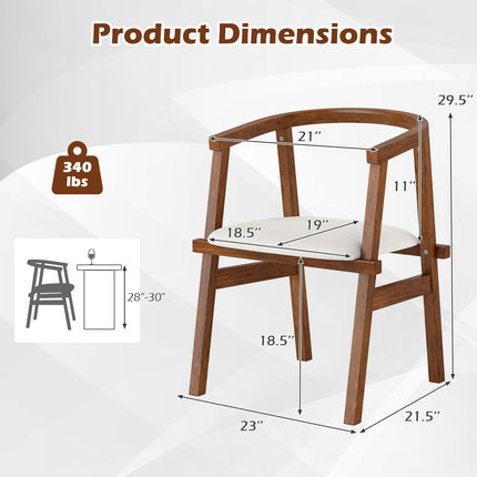 Dreamade 2/4 Wooden Dining Chairs Set