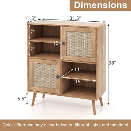 Dreamade Buffet Cabinet, Wood Sideboard Storage Cabinet