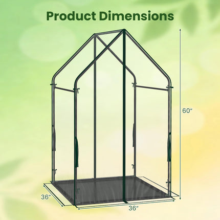 Dreamade Mini Outdoor Portable Green House with Sturdy Metal Frame