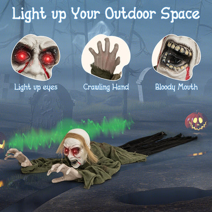 Dreamade Halloween Skeleton Groundbreaker Decoration, Sound-Actived Halloween Party Decoration