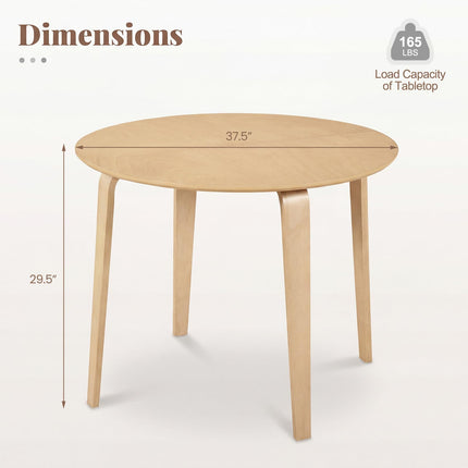 Dreamade 37.5" Wooden Kitchen Table with Solid Rubber Wood Legs