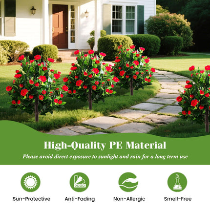 Dreamade 31 Inches Artificial Camellia Tree Set 2 Pack Fake Flower Trees