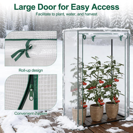 Dreamade Portable Mini Greenhouse with Roll-Up Zippered Door
