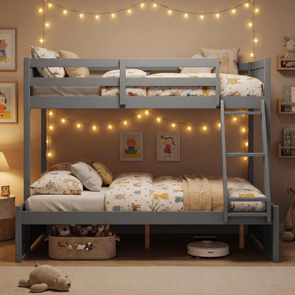 Dreamade Twin Over Full Bunk Bed Wood Bunk Bed