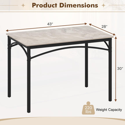 Dreamade Dining Table with Large Faux Marble Tabletop