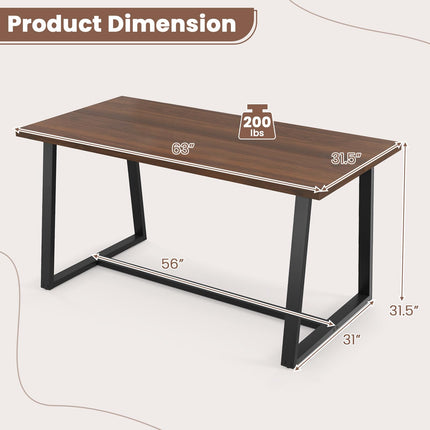 Dreamade 63" Large Dining Table for 4-6